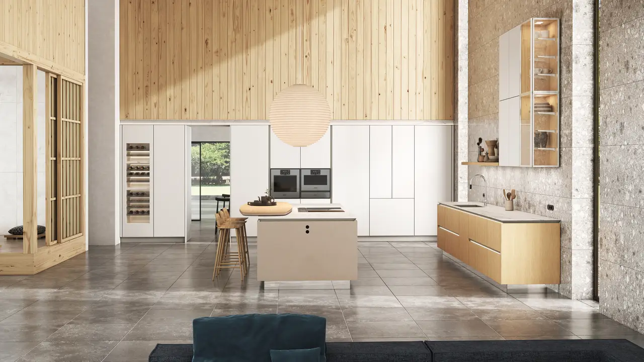 Professional kitchen delivery and installation with precise cabinet fitting