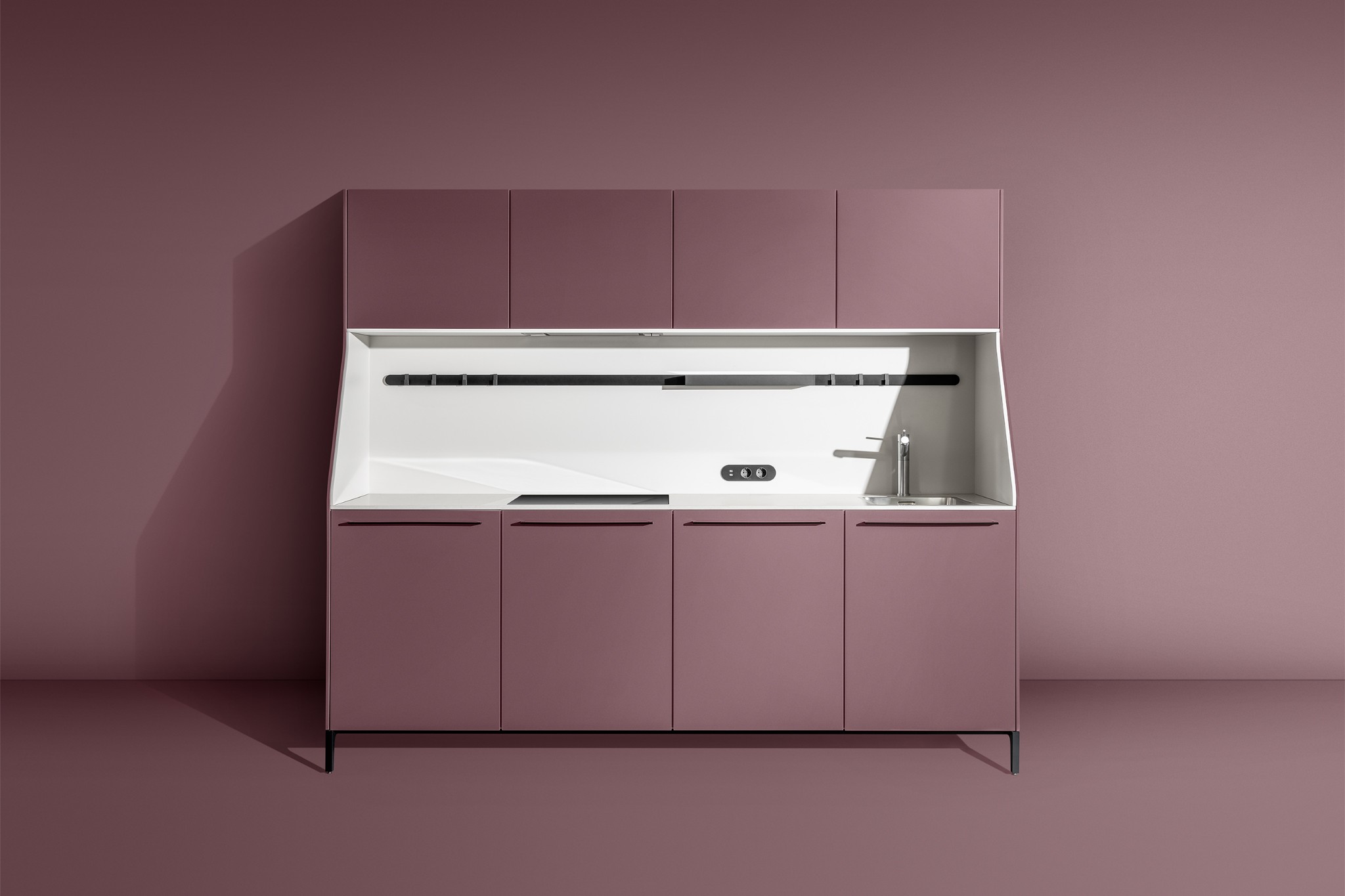SieMatic 29 kitchen buffet colorway in dusky rose