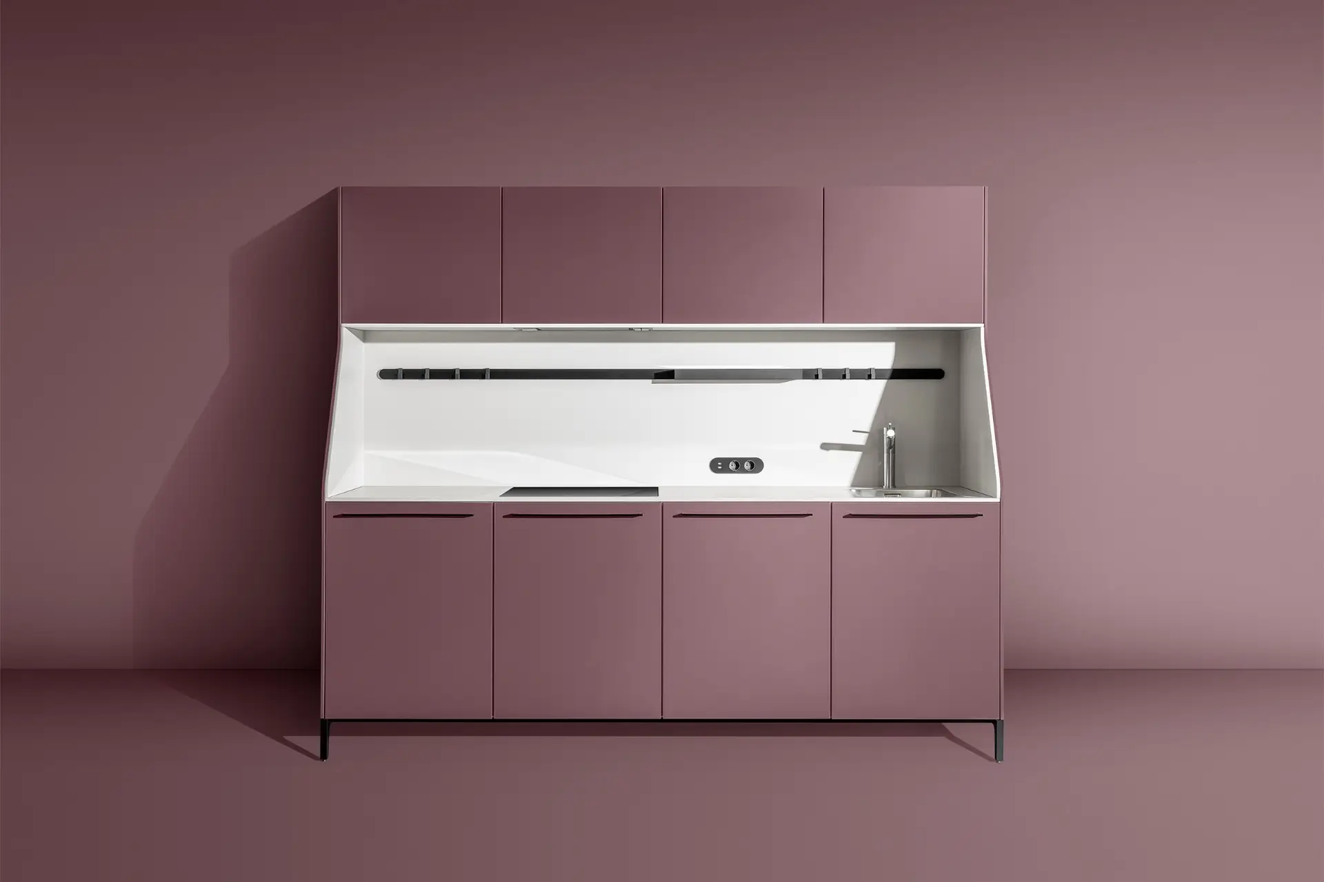 SieMatic 29 kitchen buffet colorway in dusky rose