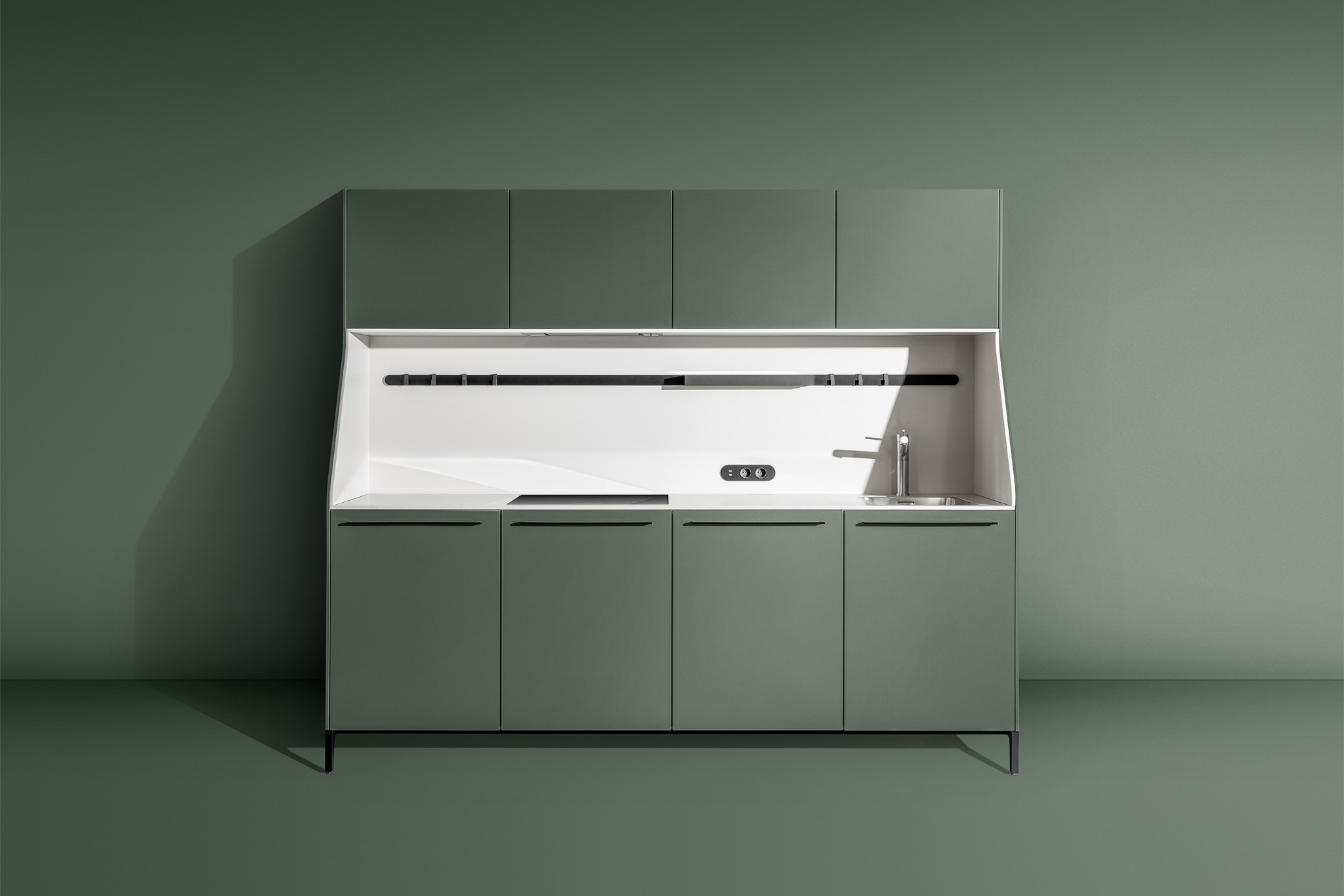 SieMatic 29 kitchen buffet colorway in green