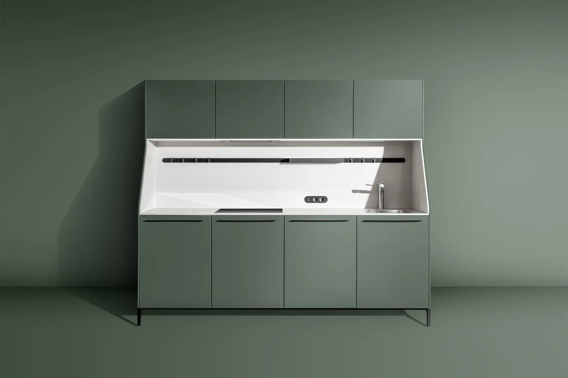 SieMatic 29 kitchen buffet colorway in green