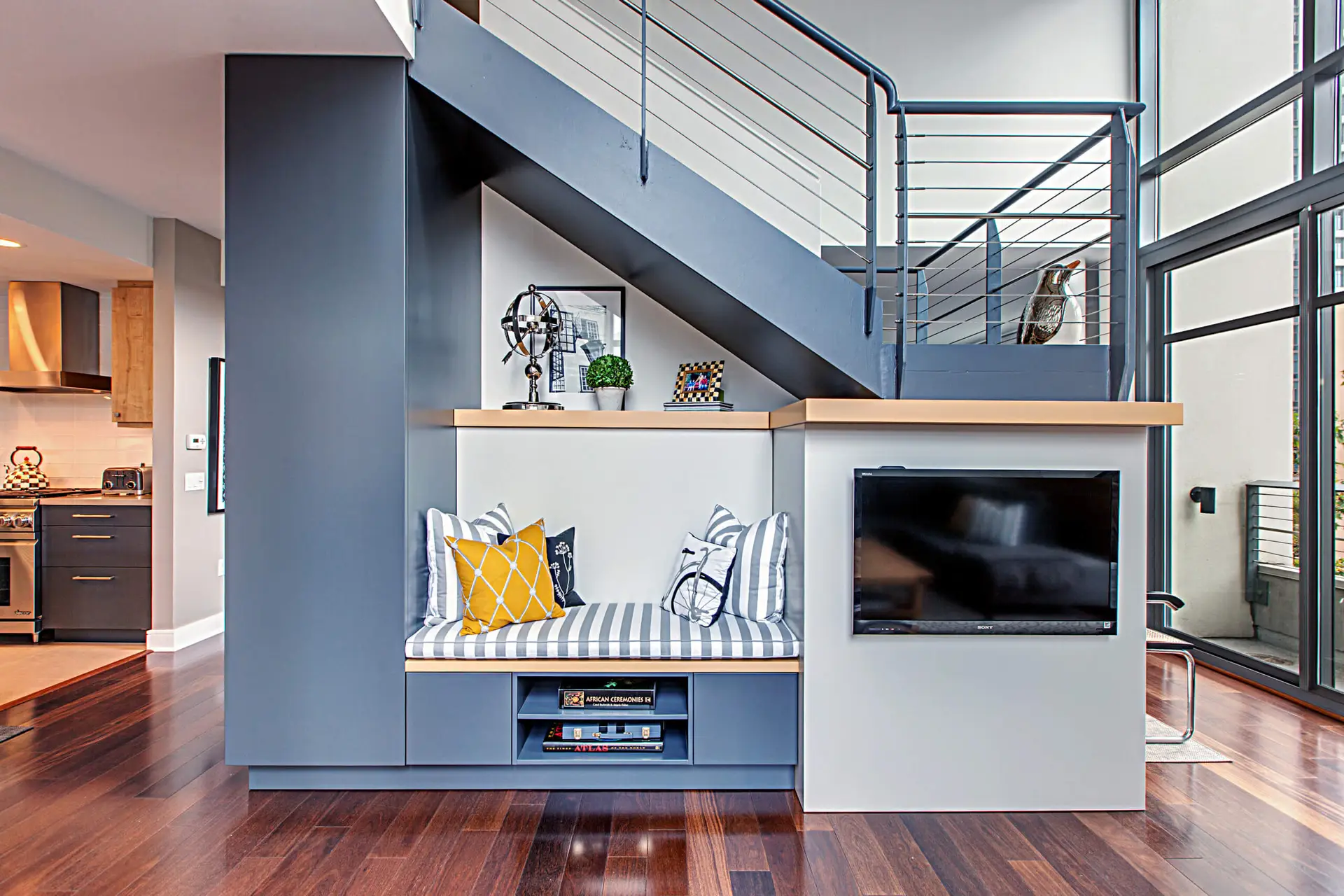 Modern custom wardrobe and closet organizer in a San Diego home, featuring