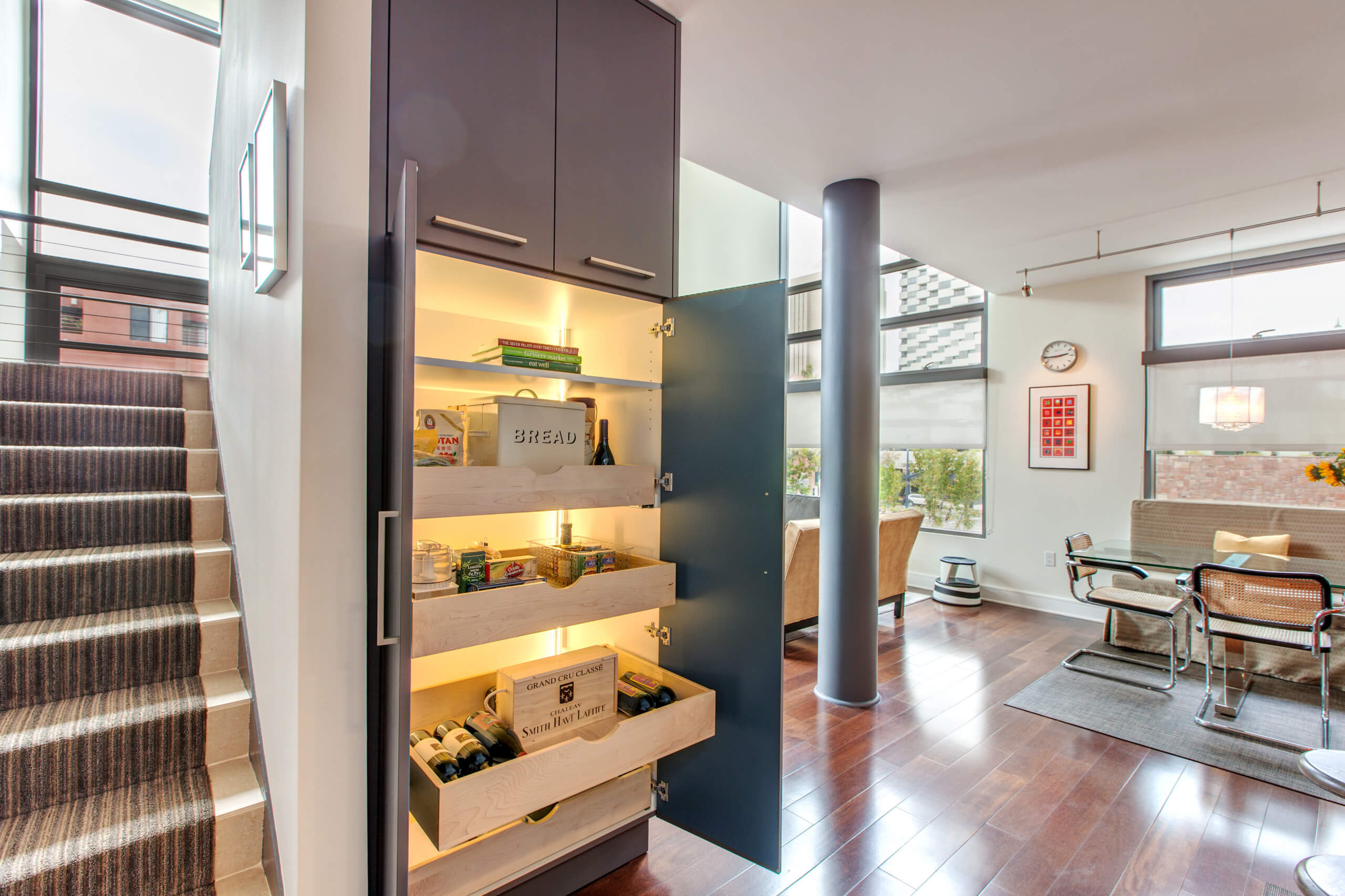 Urban Downtown Custom Residential Remodel &mdash; custom cabinetry detail