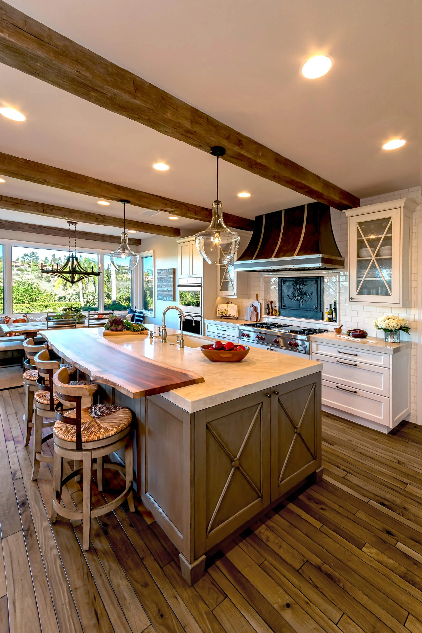 High-End European-Style Kitchen in Los Angeles with Custom Cabinetry