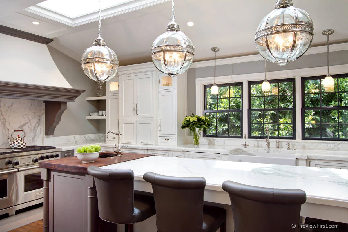 Kitchen layout and workflow overview &mdash; Hamptons Style Custom Coastal La Jolla Remodel
